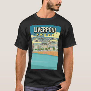 Funny 5 Sterne Liverpool River Skyline UK Travel P T-Shirt
