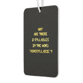Funny 5 Syllable Spelling Joke Autolufterfrischer (Links)