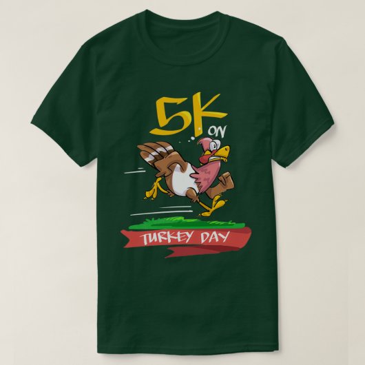 Funny 5K an Türkei Day Race Design Türkei Trot Run T-Shirt (Design vorne)