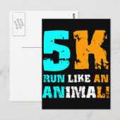 Funny 5K Postkarte (Vorne/Hinten)