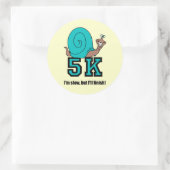 Funny 5K Runder Aufkleber (Tasche)