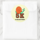 Funny 5K Runder Aufkleber (Tasche)