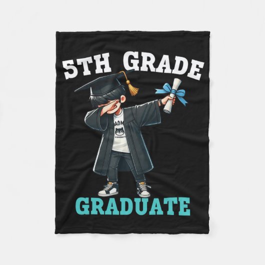 Funny 5th Grade Boys Abschluss Grad Dabbing Cl of Fleecedecke (Vorderseite)