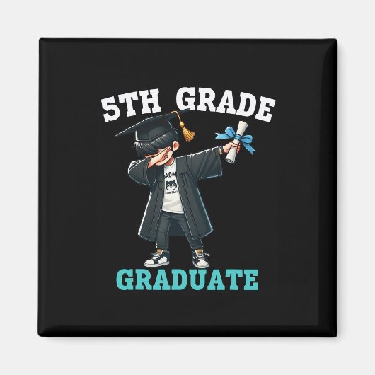 Funny 5th Grade Boys Abschluss Grad Dabbing Cl of Magnet (Vorne)