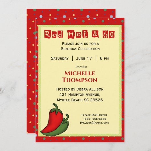 Funny 60. Geburtstag Einladungen (Vorne/Hinten)