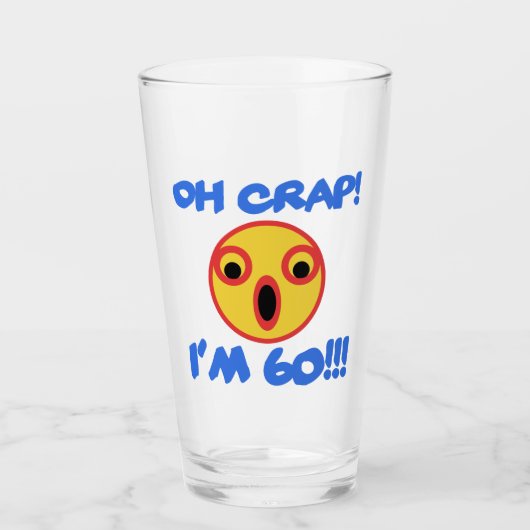 Funny 60. Geburtstag Gag Geschenk Glas (Vorderseite)