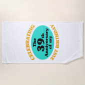 Funny 60. Geburtstag Gag Geschenk Strandtuch (Vorderseite)