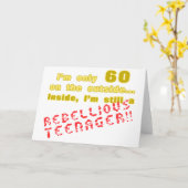 Funny 60. Geburtstag Gegenwart Karte (Gelbe Blume)