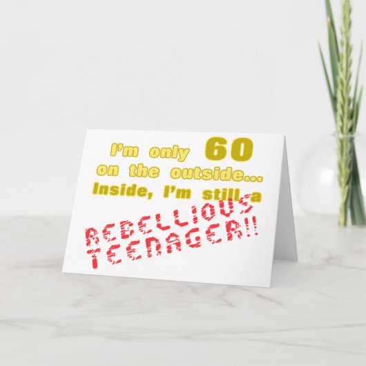 Funny 60. Geburtstag Gegenwart Karte (Vorderseite)
