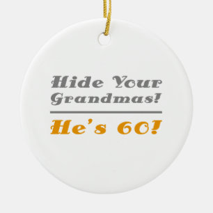 Funny 60. Geburtstag Geschenke für ihn Keramikornament