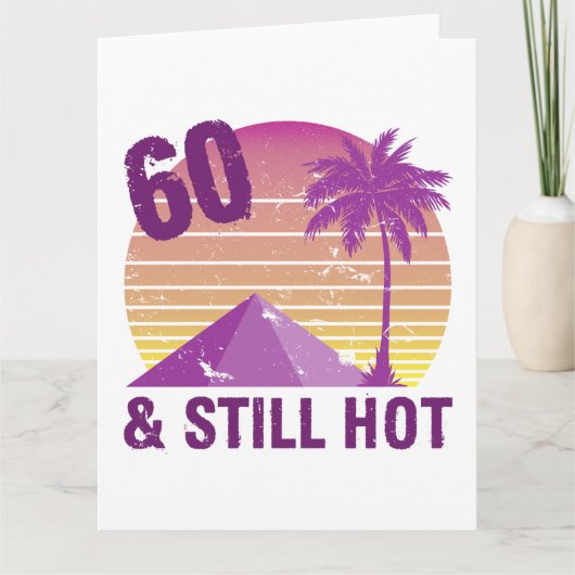 Funny 60. Geburtstag Heiß Karte (Vorderseite)