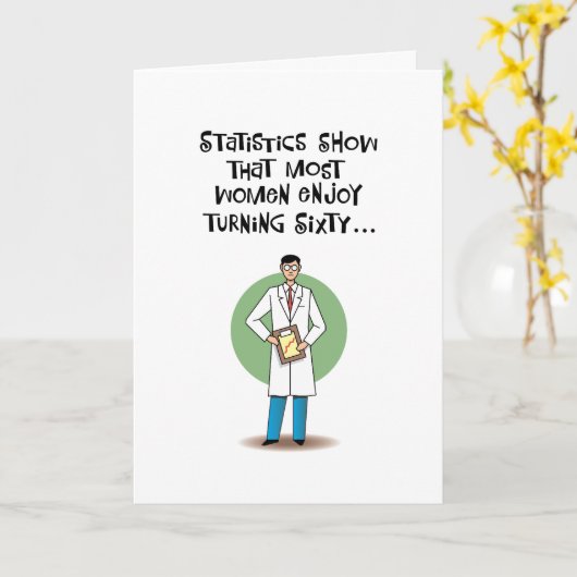 Funny 60. Geburtstag Karte (Gelbe Blume)