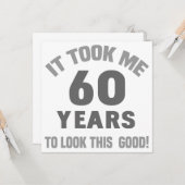 Funny 60. Geburtstag Karte (Vorderseite/Rückseite Beispiel)
