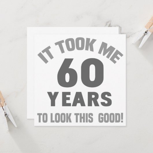 Funny 60. Geburtstag Karte (Vorderseite/Rückseite Beispiel)