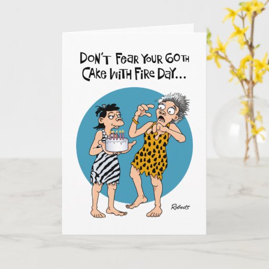 Funny 60. Geburtstag Karte (Gelbe Blume)