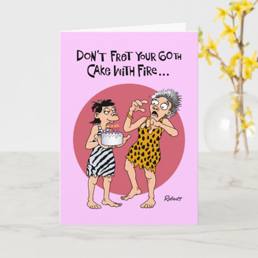 Funny 60. Geburtstag Karte (Gelbe Blume)