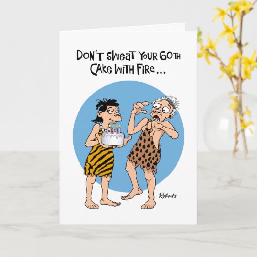 Funny 60. Geburtstag Karte (Gelbe Blume)