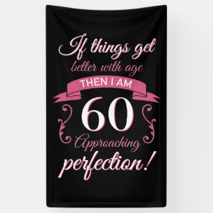 Funny 60. Geburtstag 'Perfection' Banner