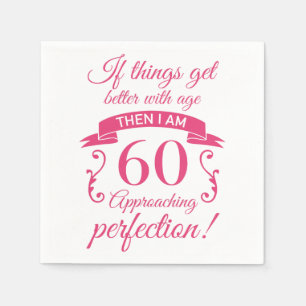 Funny 60. Geburtstag 'Perfection' Serviette