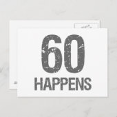 Funny 60. Geburtstag Postkarte (Vorne/Hinten)
