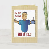 Funny 60. Geburtstag Sarcastic Ethnic Male Cartoon Karte (Vorderseite)