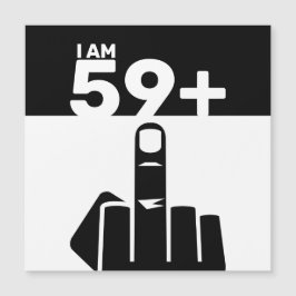 Funny 60. Geburtstagsgeschenk, 59 Plus eins Magneteinladung