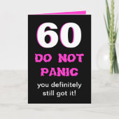 Funny 60. Geburtstagskarte für Frauen Karte (Vorderseite)