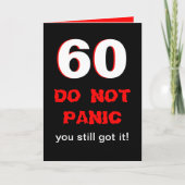 Funny 60. Geburtstagskarte Karte (Vorderseite)
