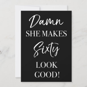 Funny 60. Geburtstagsparty Einladung