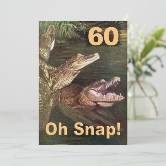 Funny 60. Geburtstagsparty Einladungen (Stehend Vorderseite)