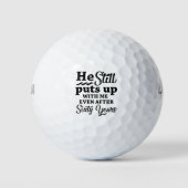 Funny 60. Hochzeitstag Golfball (Vorderseite)