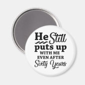 Funny 60. Hochzeitstag Magnet (Vorderseite/Rückseite)