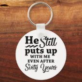 Funny 60. Hochzeitstag Schlüsselanhänger (Vorderseite)