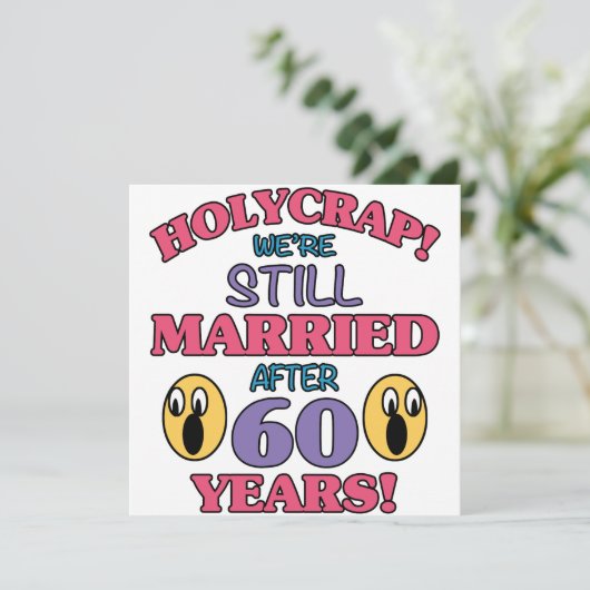 Funny 60. Jahrestag Karte (Stehend Vorderseite)