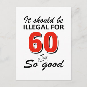 Funny 60. jähriges Geburtstagsdesign Postkarte