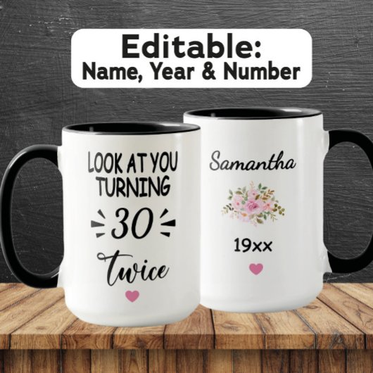 Funny 60th Birthday – Custom Name & Birth Year Tasse
