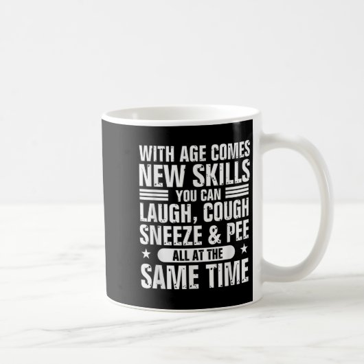 Funny 60th Birthday With Age Comes New Skills Humo Kaffeetasse (Rechts)