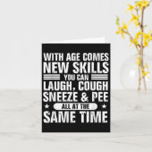 Funny 60th Birthday With Age Comes New Skills Humo Karte (Gelbe Blume)
