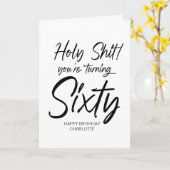 Funny 60th Happy Birthday Sixty for Friend Karte (Gelbe Blume)