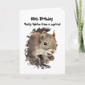 Funny 60th Old Age Birthday Eichhörnchenberater Karte (Vorderseite)