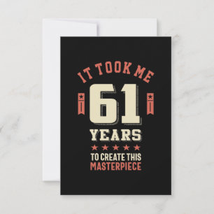 Funny 61 Jahre alt - 61. Geburtstagsgeschenk RSVP Karte