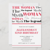 Funny 62. Geburtstag Einladung ihre Myth Legend (Vorderseite)