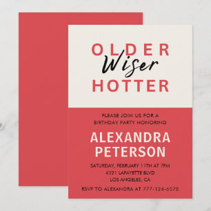 Funny 64. Geburtstag Einladungen Spaß Older Wiser