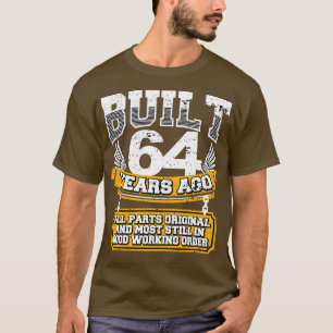 Funny 64. Geburtstag Shirt Vintag erbaut 64 Jahre 
