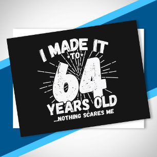 Funny 64. Geburtstag Zitat sarkastisch 64 Jahre al Postkarte