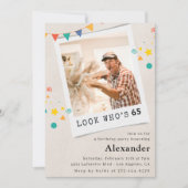 Funny 65. Geburtstag Einladungen Männer Spaß Foto (Vorderseite)