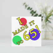 Funny 65. Geburtstag Gag Geschenke Karte (Stehend Vorderseite)