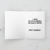 Funny 65. Geburtstag Glückwunsch Karte (Innenseite)