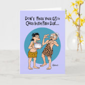 Funny 65. Geburtstag Karte (Gelbe Blume)