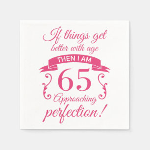 Funny 65. Geburtstag 'Perfection' Serviette